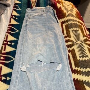 Light Blue Distressed Women Jeans American Eagle